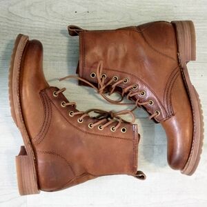 FRYE Veronica Combat Bootie Caramel Size 6.5 NWOT